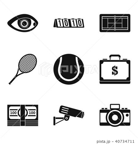 Video image icons set, simple style Video image icons set, simple style 40734711