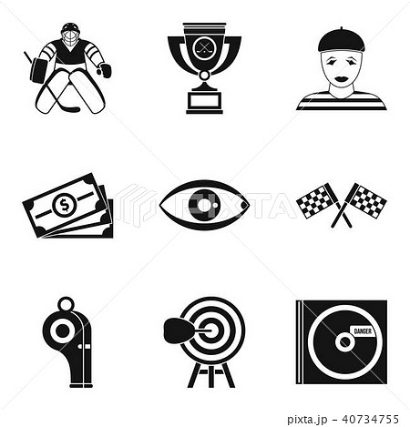 Video information icons set, simple style 40734755
