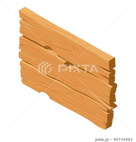 Wooden panel icon, isometric style 40734983