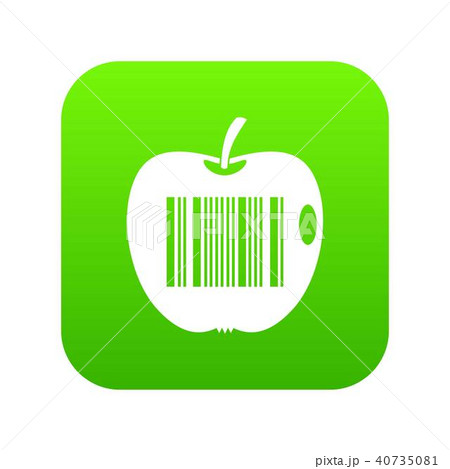 Code to represent product identification icon digital green 40735081