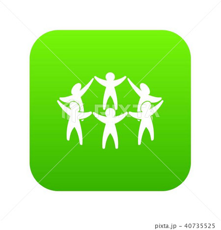 Team or friends icon digital green 40735525