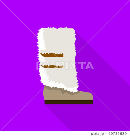 Winter boot icon, flat style Winter boot icon, flat style 40735629