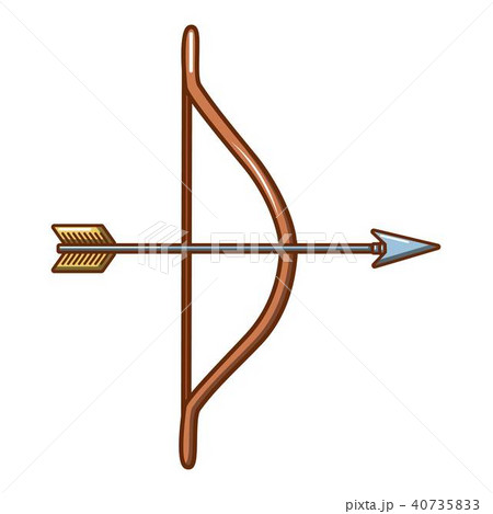 Weapon bow icon, cartoon style 40735833