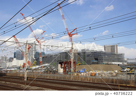 工事中の品川新駅(2018年2月) 工事中の品川新駅(2018年2月) 40736222