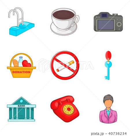 Assimilation icons set, cartoon style Assimilation icons set, cartoon style 40736234