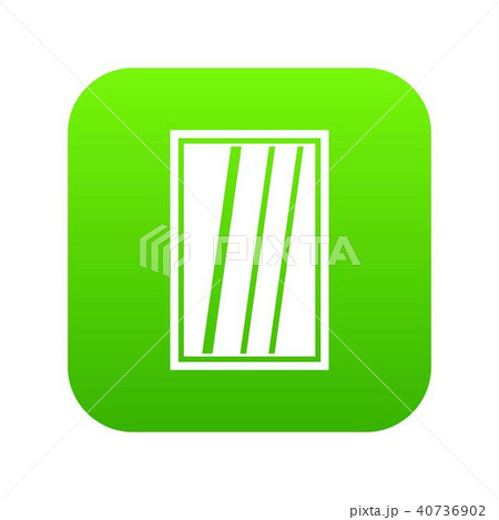 White rectangle window icon digital green 40736902