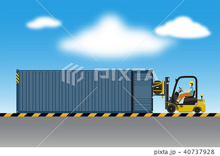 Logistics warehouse and loading dock Logistics warehouse and loading dock 40737928