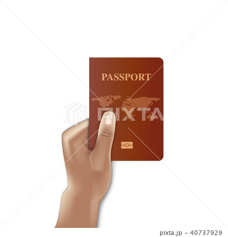 Passport cover with hand holding, Identification Passport cover with hand holding, Identification 40737929