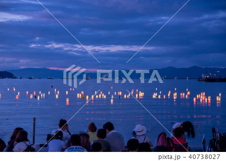 福井 敦賀 気比海岸 とうろう流しと大花火大会 福井 敦賀 気比海岸 とうろう流しと大花火大会 40738027