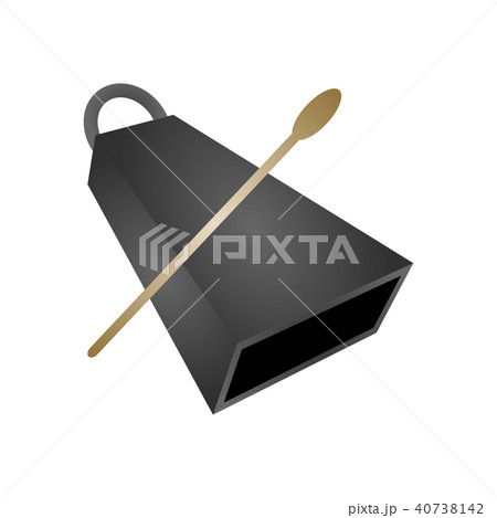 Isolated cowbell. Musical instrument 40738142