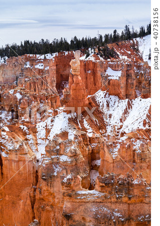Winter Landscape In Bryce Canyon, Scenery In Utah Winter Landscape In Bryce Canyon, Scenery In Utah 40738156
