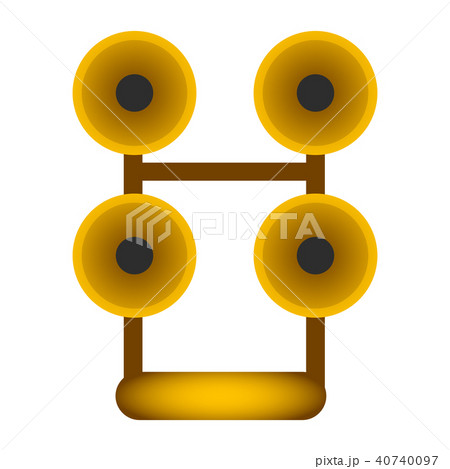 Isolated yunluo. Musical instrument 40740097