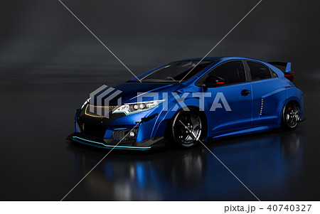 3D Rendering of Generic Concept Racing Car. 40740327