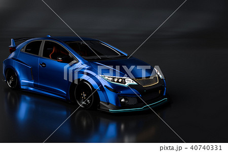3D Rendering of Generic Concept Racing Car. 40740331