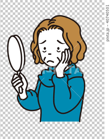 疲れた顔のおばさま 40740501