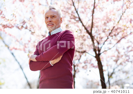 Happy aged man smiling Happy aged man smiling 40741011