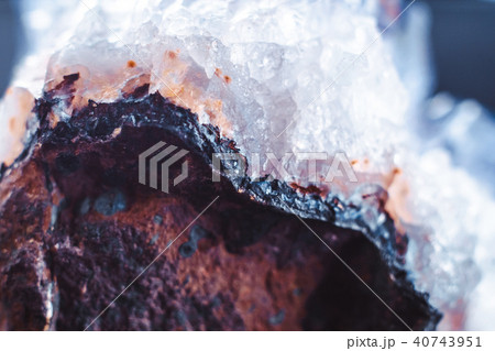 Crystal stone macro mineral surface 40743951