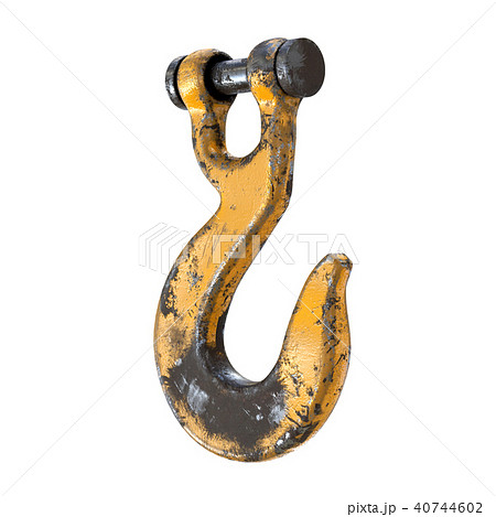 Used lifting crane hook isolated on background. Used lifting crane hook isolated on background. 40744602