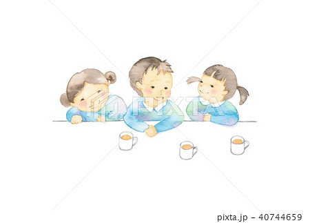 幼児、3人、飲み物 40744659