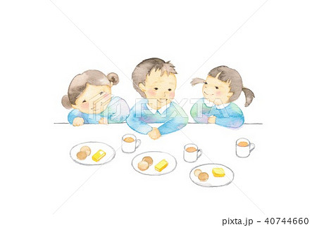幼児、3人、おやつ 幼児、3人、おやつ 40744660