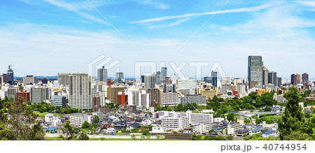 都市の風景、新緑と仙台市全景 都市の風景、新緑と仙台市全景 40744954