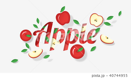 Word apple design in paper art style Word apple design in paper art style 40744955