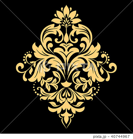 Golden vector pattern on a black background.  40744967