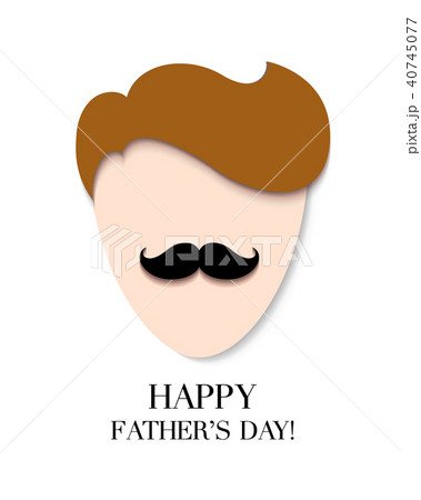 Human face with mustache. Human face with mustache. 40745077