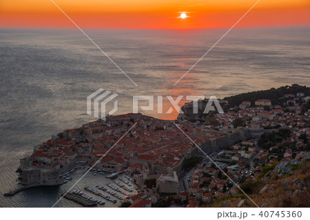 旅、クロアチア・ドゥヴロヴニク,Croatia Dubrovnik 日没風景 旅、クロアチア・ドゥヴロヴニク,Croatia Dubrovnik 日没風景 40745360