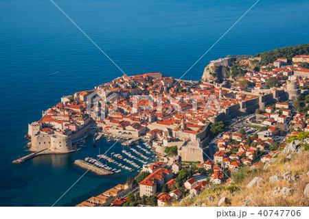 旅、クロアチア・ドゥヴロヴニク，Croatia ,Dubrovnik, 早朝風景 40747706