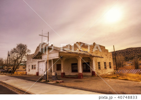 Abandoned gas station on historic Route 66 in Arizona Abandoned gas station on historic Route 66 in Arizona 40748833