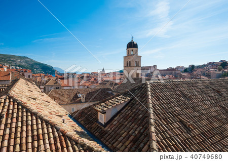 旅、クロアチア、ドゥヴロヴニク、Croatia , Dubrovnik,全景 40749680