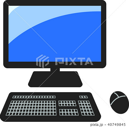 イラスト パソコン デスクトップpcのイラスト素材 40749845 Pixta