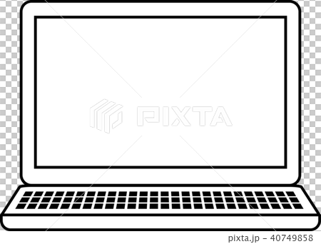 イラスト　パソコン　ノートパソコン 40749858
