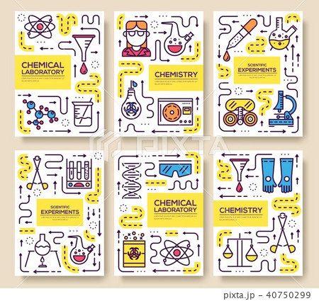 Premium quality scientific  vector brochure cards 40750299