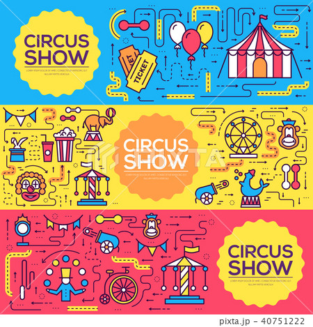 Premium quality circus outline icons infographic Premium quality circus outline icons infographic 40751222