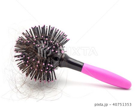 hair brush with hair. 40751353