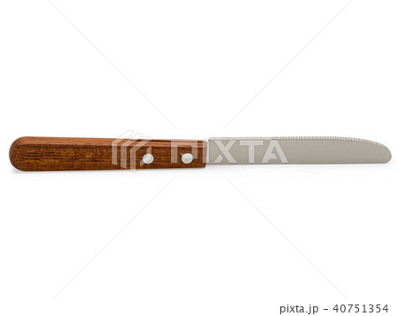 Steak knife, with wooden handle.(clipping path) Steak knife, with wooden handle.(clipping path) 40751354