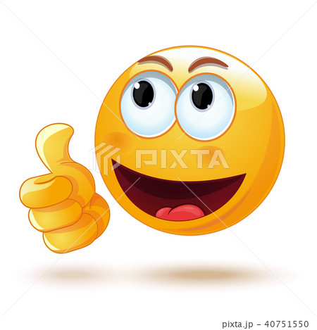 Emoticon showing thumb up Emoticon showing thumb up 40751550