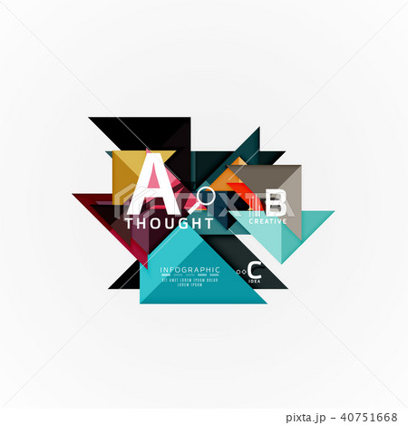Paper infographic banner template with a b c options, infographics elements 40751668