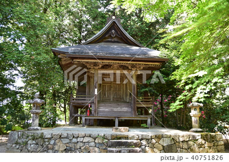 本山寺 山王権現堂と新緑 岡山県久米郡美咲町 本山寺 山王権現堂と新緑 岡山県久米郡美咲町 40751826