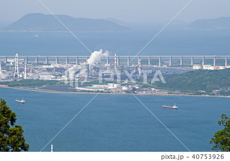 五色台から番の州工業地帯と瀬戸の眺め 40753926