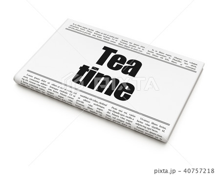 Timeline concept: newspaper headline Tea Time 40757218