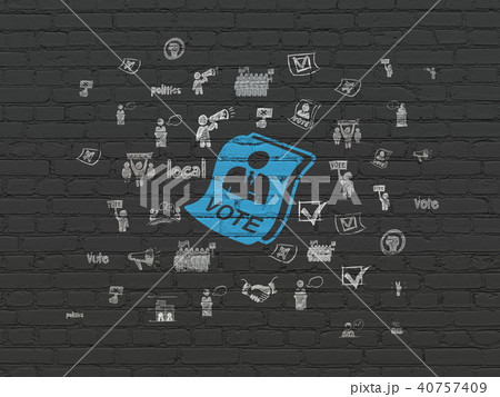 Politics concept: Ballot on wall background 40757409