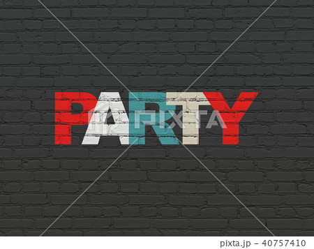 Holiday concept: Party on wall background 40757410