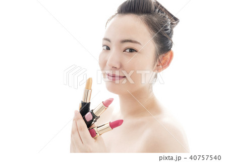 若い女性のビューティーイメージ　口紅 40757540