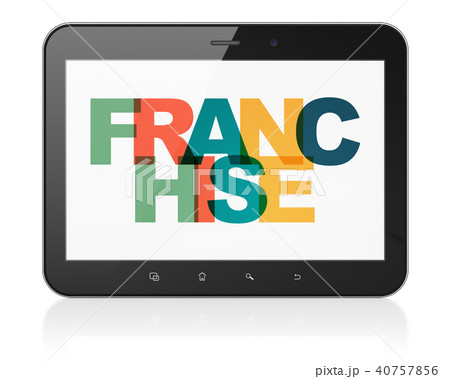 Business concept: Tablet Computer with Franchise on  display 40757856