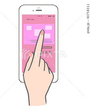 スマホ　タップ 40758311