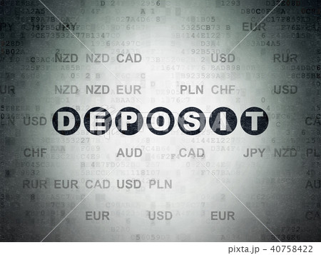 Currency concept: Deposit on Digital Data Paper background 40758422