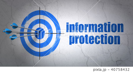 Safety concept: target and Information Protection on wall background Safety concept: target and Information Protection on wall background 40758432